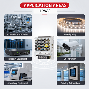 3年間保証 LRS-60 12V 15V 24V 48V スリムタイプ AC-DC シングル出力 SMPS スイッチング電源 LED照明用 - Product Image 6