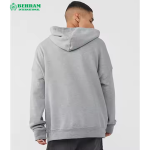 Sweat à capuche pour homme en coton épais avec impression en relief / Luxe / Polaire / Molleton français / Séchage rapide / Respirant / Hiver - Product Image 4