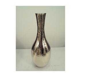 Florero de metal martillado plateado, decoración de mesa, decoración para el hogar y la sala de estar - Product Image 1