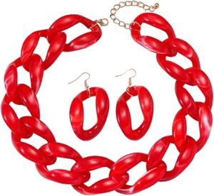 Epoxy Resin <b>Chain</b> Necklace for Ladies Handmade Design Fashion Jewelry Export Quality Resin Necklace Custom Color <b>Cheap</b> Price - Product Image 3