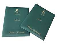 Porte-menus en cuir PU A4 certifié ISO de qualité supérieure, fabriqué directement en usine, durable, plaqué nickel, pour restaurant et bar, couleur personnalisable
