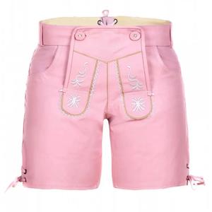 Haute qualité hommes allemand Lederhosen Shorts Costume bavarois Oktoberfest marron Antique 100% véritable vache daim cuir pantalon - Product Image 1