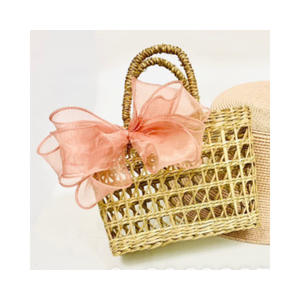 ตะกร้าหญ้าทะเลขนาดเล็กสำหรับผู้หญิงกระเป๋าโท้ทชายหาดขนาดเล็กพร้อมซิปปิดเป็นมิตรกับสิ่งแวดล้อม2024 - Product Image 4