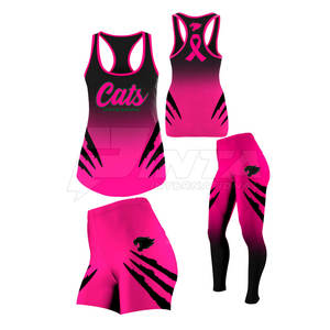 Nouvelle arrivée Ensembles de pom-pom girl en polyester de haute qualité uniformes de compétition avec logo personnalisé - Product Image 2