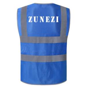 Chaleco DE SEGURIDAD reflectante con múltiples bolsillos ANSI Clase 2 Poliéster impermeable Logotipo personalizado para el trabajo de tráfico del sitio de construcción M-5XL - Product Image 3