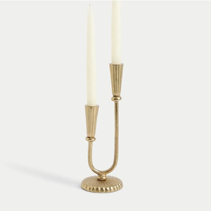 Bougeoir paon en fonte d'aluminium or antique pour la maison mariage événement éclairage de table décoration bougeoir - Product Image 2