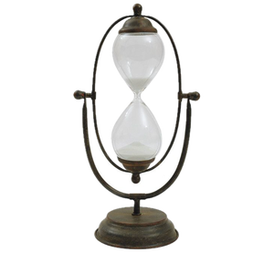 Reloj de Arena Moderno Hecho a Mano de Latón y Vidrio con Diseño Personalizable, Regalos para Momentos Memorables - Product Image 1