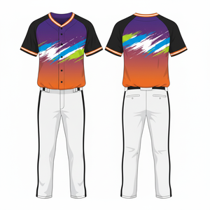 Uniforme de baseball personnalisé en maille légère 2026, sublimé, unisexe, tenue d'équipe, toutes options, vente en gros, col en V, respirant, 100% polyester - Product Image 6