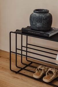 Modern Metal <b>Shoe</b> <b>Rack</b> Space Saving Entryway Organizer Durable Multi Tier Stand Sleek Design Easy Assembly <b>Storage</b> Home Use - Product Image 4