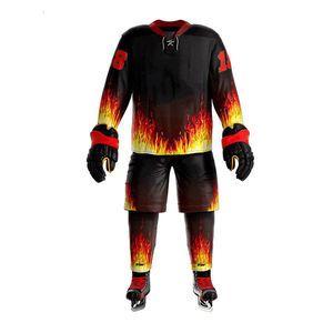 Venta al por mayor logotipo personalizado diseño hombres uniforme de hockey sobre hielo transpirable al por mayor hecho hombres uniforme de hockey sobre hielo conjunto - Product Image 4