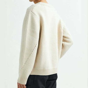 Pull en mohair à manches longues pour hommes pull doux chaud confortable tricots automne hiver décontracté mode tenue quotidienne - Product Image 2