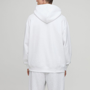 2025 venta al por mayor de alta calidad personalizado DTG logotipo impreso streetwear 100% algodón polar liso sólido pulóver básico sudaderas con capucha para hombres - Product Image 5