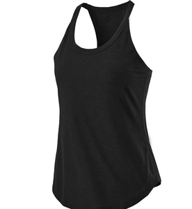 Female Fashion High Quality Quick Dry Breathable Cotton/Polyester Fitness Yoga Tank Top Sleeveless <b>Women</b> Custom Logo Front/<b>Back</b> - Product Image 2
