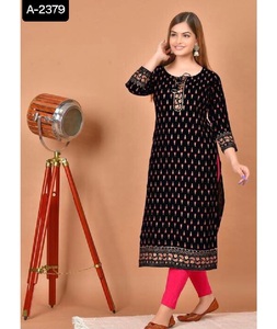 Indian Casual Wear and Daily Function Wear Rayon <b>Kurtis</b> Collections for Women Lowest Price Indian Clothes Salwar Kameez and Sari - Product Image 1