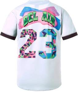 Camiseta de béisbol de sarga de aparejos de alta calidad, ropa deportiva de poliéster de tamaño XS, logotipo personalizado impreso, transpirable con técnica de sublimación - Product Image 2