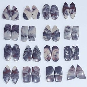 Paire de jaspe en porcelaine naturelle Fournisseur de pierres précieuses en vrac Inde Prix de gros Cabochon de haute qualité Fabrication de bijoux en pierres précieuses - Product Image 4