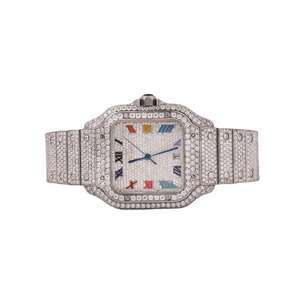 Nuevo Reloj de Lujo con Diamantes VVS Moissanite, Reloj Solar Mecánico Automático de Oro para Hombre, Elegante y con Estilo - Product Image 1