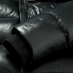 Gilet classique à capuche unisexe, en polyester/nylon brillant, pour l'hiver, gilet décontracté sans manches, veste matelassée chaude, réversible à l'avant - Product Image 5