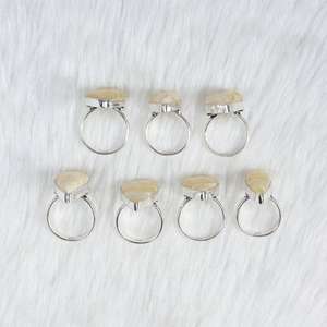 Anillos de piedras preciosas de ágata de encaje loco amarillo Natural de hermosa calidad, joyería a granel, venta al por mayor, anillos de bisel, joyería para venta al por menor - Product Image 6