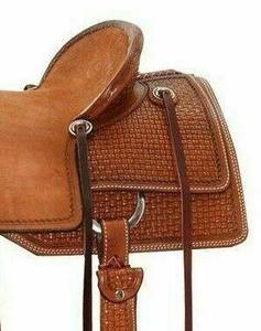 High Quality Customizable Western Saddle Rough Leather Seat <b>Long</b> Durable <b>Matching</b> Head Stall Breast Plate Portable Design - Product Image 4