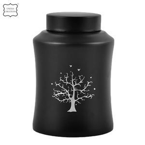 <b>Mat</b> Black Memorial Box Love Pet Funeral Box Adult Cremation Urn for Human and <b>Cat</b> Ashes Metal Funeral Supplies - Product Image 3