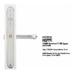 Tokyo 1710/3334 Juego de renovación HOPPE de aluminio F1 OB cuadrado de 8 mm, distancia de 72 mm, para cubiertas de manijas de puerta cuadradas de 8 mm y 72 mm HOPPE - Product Image 3