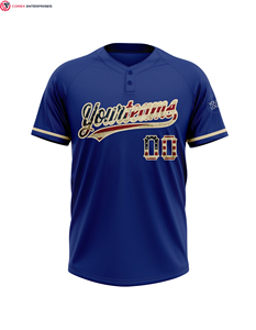 เสื้อเบสบอลพิมพ์ซับลิเมชันของผู้ชายเสื้อซอฟต์บอลใส่ได้สองปุ่ม - Product Image 3