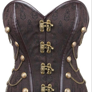 Vintage Casual Summer Teenagers <b>Corset</b> Tank Tops <b>for</b> <b>Women</b> Plus Size High Quality Overbust Shapewear Modern Borcade Design - Product Image 4