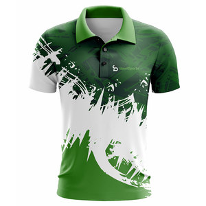 Deportes de gran tamaño para hombres para Polo 100% poliéster patrón sólido tejido de punto logotipo personalizable para ropa deportiva - Product Image 5