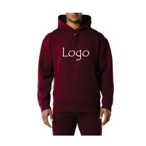 Custom Hoodies 100% Cotton Men Sweatshirt High Quality Wholesale Heavy Weight Basics Cotton <b>Blended</b> Custom Logo Men's Hoodies - Product Image 1