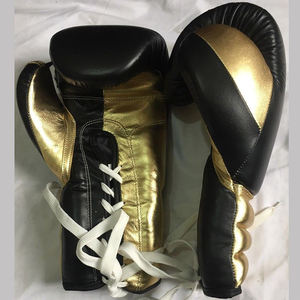 Gants de boxe professionnels en cuir PU, Logo personnalisé brillant de haute qualité - Product Image 4