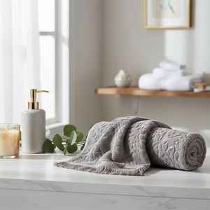 Serviette de bain et de visage pour hôtel, marque MYT-EX, 100% coton turc, 50x90cm, motif Coco, 450 GSM, super absorbante, séchage rapide, vente en gros - Product Image 5