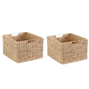 ตะกร้าผักตบชวา100% ใส่ของอเนกประสงค์แบบยั่งยืนสำหรับเก็บเสื้อผ้า - Product Image 3