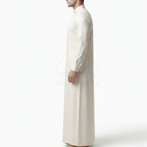 Stylish Slim Fit Modern <b>Thobe</b> for <b>Men</b> Casual Breathable Lightweight Cotton with Comfortable Fabric Neat Finishing Refined Look - Product Image 3