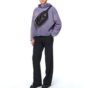 Sweat-shirts à capuche en molleton français 100% coton, poids lourd, lavage à l'acide, respirant, coupe courte, pour hommes, avec logo personnalisé - Product Image 4