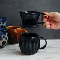 Mug à café en céramique Asayu Japon, bleu marine foncé, fabriqué au Japon, 265g, Made in Japan