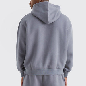 Chándal de Invierno con Capucha, Moderno y a la Moda, con Diseño Desgastado y Relieve, 100% Algodón, Grueso, para Uso en Exteriores, Estilo Clásico - Product Image 4