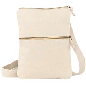 Sacs fourre-tout promotionnels tendance beige à bandoulière par US Bags - Product Image 3