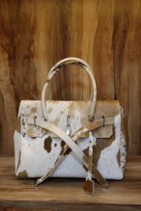 Bolso de mano de piel de vaca genuina para mujer Bolso de estilo occidental - Product Image 5
