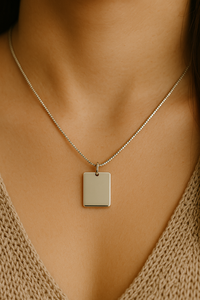 จี้สี่เหลี่ยมผืนผ้าเงิน 925 จี้ออกแบบเสน่ห์ขายส่งโรงงานเครื่องประดับในประเทศไทย - Product Image 2