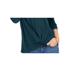 Top in maglia da donna Style & Co, taglia XS, verde, con design a nodo sul davanti - Product Image 3