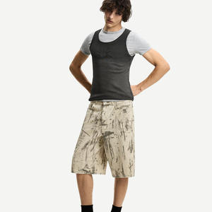 กางเกงขาสั้นผู้ชายวินเทจฟอกสีอินเทรนด์ลำลองทุกวัน - Product Image 6