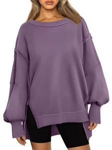 Sudadera holgada de gran tamaño para mujer, Jersey de manga larga de algodón suave para Otoño e Invierno - Product Image 3
