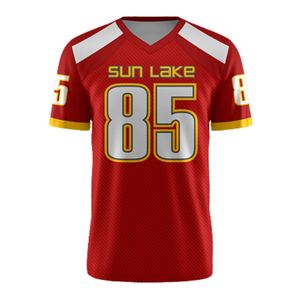 Maillot de football américain en gros personnalisé de qualité supérieure tissu respirant à séchage rapide fabriqué en usine pour les sports unisexes - Product Image 2