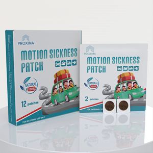 แผ่นแปะแก้เมารถที่มีไอสมุนไพรติดทนนานเป็นมิตรกับผิว - Product Image 1