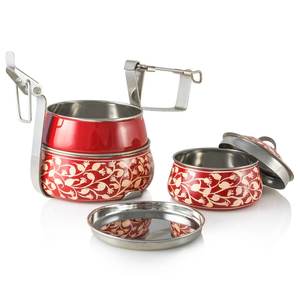 King <b>Stainless</b> <b>Steel</b> Traditional Chinese Tiffin Box for <b>Food</b> Portable Handle Lunch Box <b>Food</b> <b>Container</b> 3 Layers - Product Image 6
