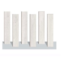 Carreaux de sol en porcelaine blanche 200x1200mm, résistants à l'eau et aux acides, design rustique, finition mate pour salle de bain, salon, chambre et couloir