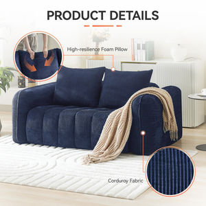 Novedades para 2026: Sofá Seccional de Dos Plazas Tapizado y Compacto en Caja para Compras en Línea - Product Image 2