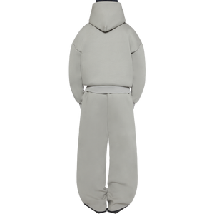 Ensemble de survêtement de luxe avec logo personnalisé, sweat à capuche oversize à épaules tombantes en molleton zippé et pantalon de survêtement pour unisexe - Product Image 2