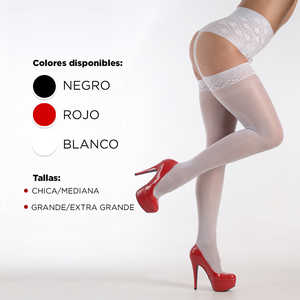 Mod. 2003 Culotte transparente en dentelle avec jarretelles - Product Image 1